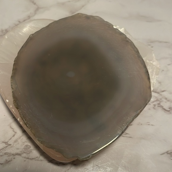 Agate Slab with Painted Tree of Life - Picture 2 of 4